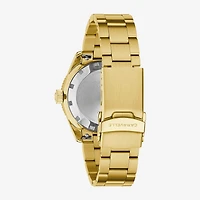Caravelle Designed By Bulova Mens Gold Tone Stainless Steel Bracelet Watch 44b128