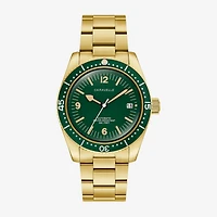 Caravelle Designed By Bulova Mens Gold Tone Stainless Steel Bracelet Watch 44b128
