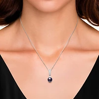 Cultured Freshwater Pearl Sterling Silver 18 Inch Pendant Necklace