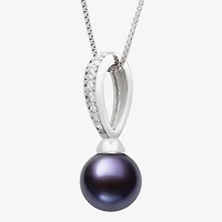 Cultured Freshwater Pearl Sterling Silver 18 Inch Pendant Necklace