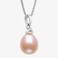 Cultured Freshwater Pearl Sterling Silver 18 Inch Pendant Necklace