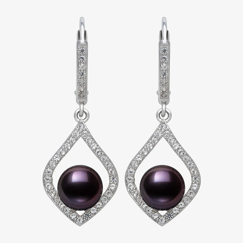 Cultured Freshwater Pearl Sterling Silver Drop Earrings