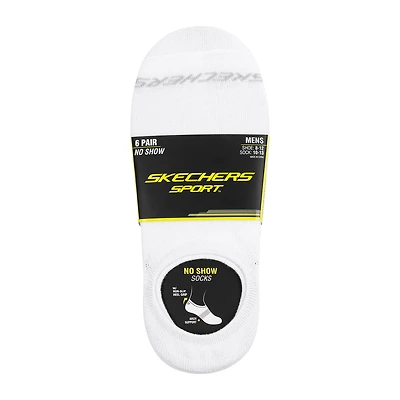 Skechers Sport Slip In Mens Multi-Pack 6 Pair No Show Socks
