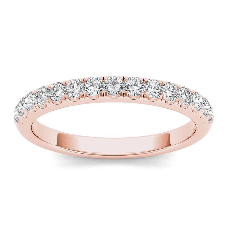 Womens 2MM 1/3 CT. T.W. Natural White Diamond 10K Gold Eternity Wedding Band