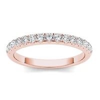 Womens 2MM 1/3 CT. T.W. Natural White Diamond 10K Gold Eternity Wedding Band