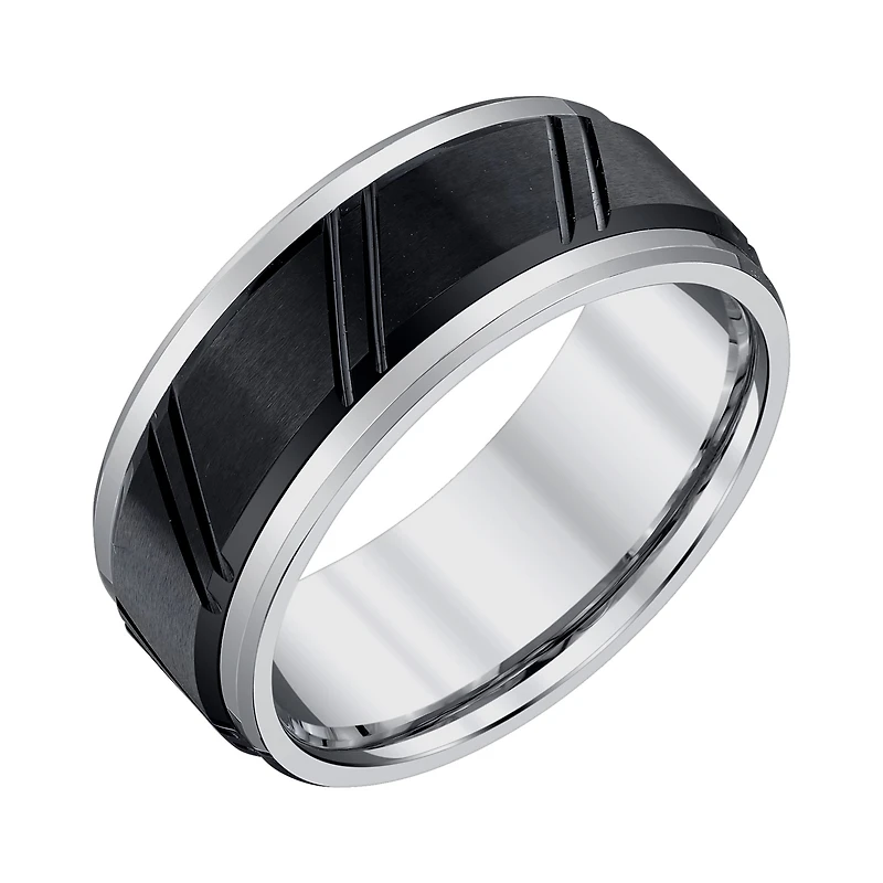 Mens 9mm Tungsten Wedding Band