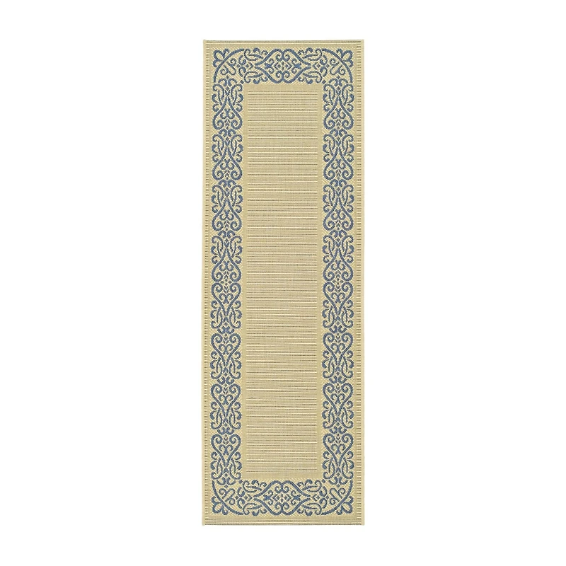 Safavieh Courtyard Collection Dara Oriental Indoor/Outdoor Runner Rug