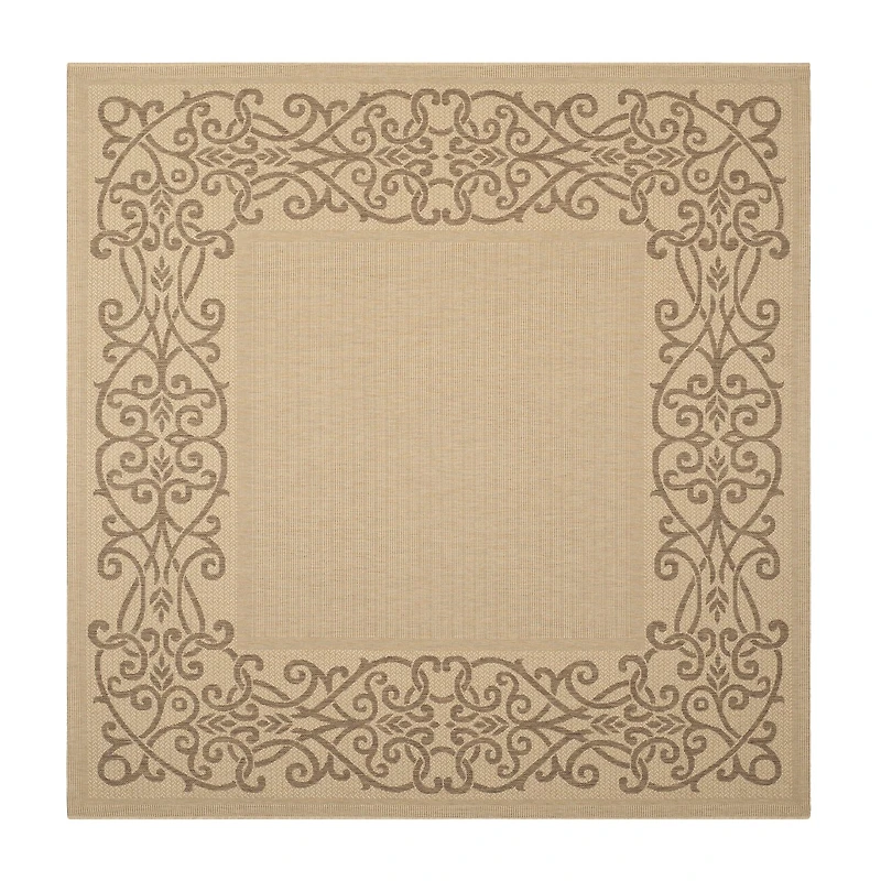 Safavieh Courtyard Collection Dara Oriental Indoor/Outdoor Square Area Rug