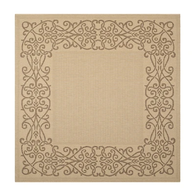 Safavieh Courtyard Collection Dara Oriental Indoor/Outdoor Square Area Rug
