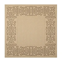 Safavieh Courtyard Collection Dara Oriental Indoor/Outdoor Square Area Rug