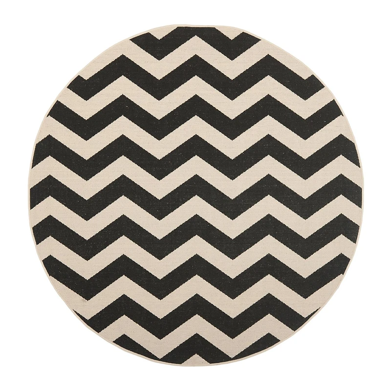 Safavieh Courtyard Collection Kalisha Geometric Indoor/Outdoor Round Area Rug