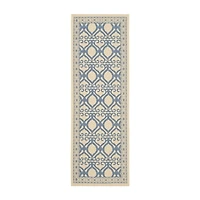 Safavieh Courtyard Collection Desi Geometric Indoor/Outdoor Runner Rug