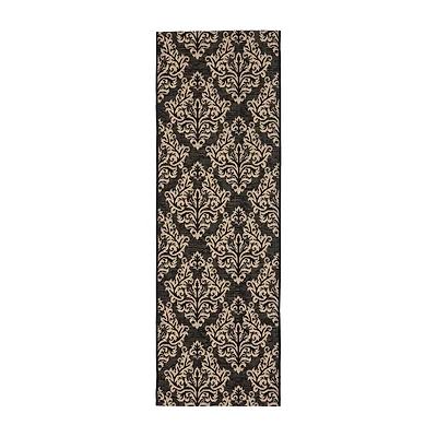 Safavieh Courtyard Collection Domhnall Floral Indoor/Outdoor Runner Rug