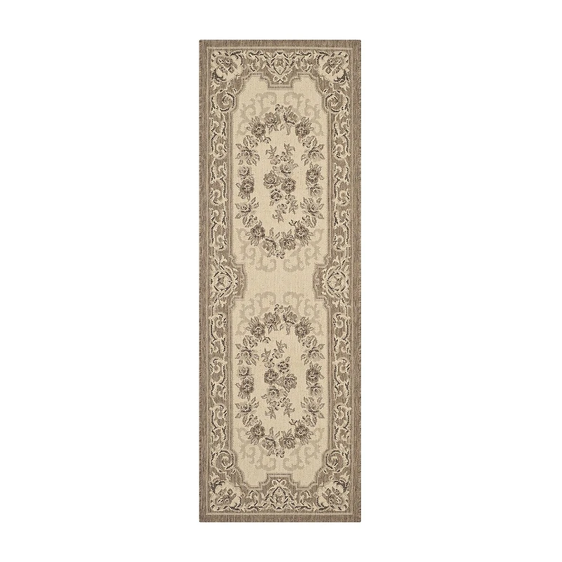 Safavieh Courtyard Collection Dorothea Oriental Indoor/Outdoor Runner Rug