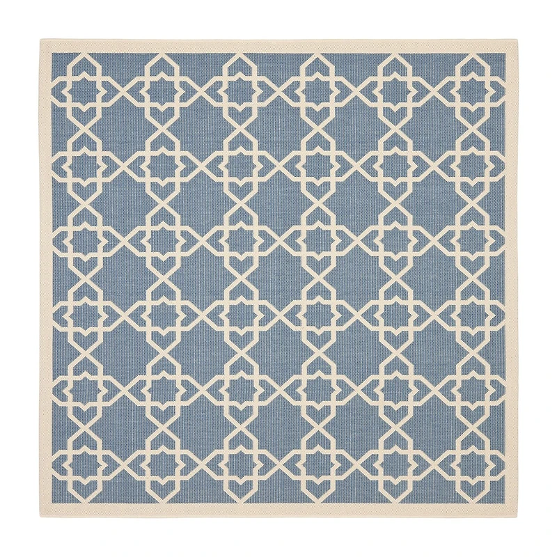 Safavieh Courtyard Collection Nicol Geometric Indoor/Outdoor Square Area Rug
