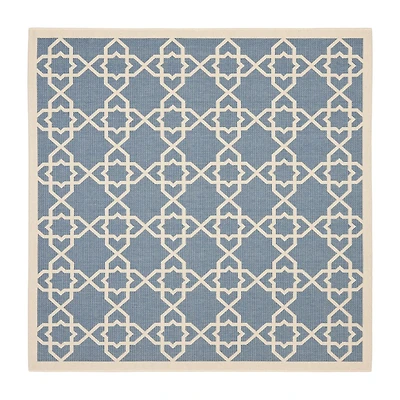 Safavieh Courtyard Collection Nicol Geometric Indoor/Outdoor Square Area Rug