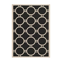 Safavieh Courtyard Collection Shag Geometric Indoor/Outdoor Area Rug