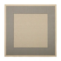 Safavieh Courtyard Collection Trina Bordered Indoor/Outdoor Square Area Rug