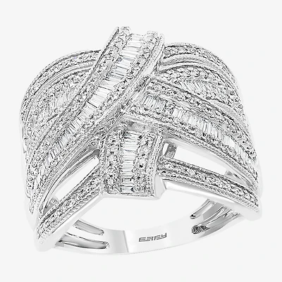 Effy Final Call Womens / CT. T.W. Natural Diamond 14K Gold Crossover Band