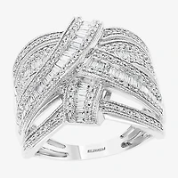 Effy Final Call Womens / CT. T.W. Natural Diamond 14K Gold Crossover Band