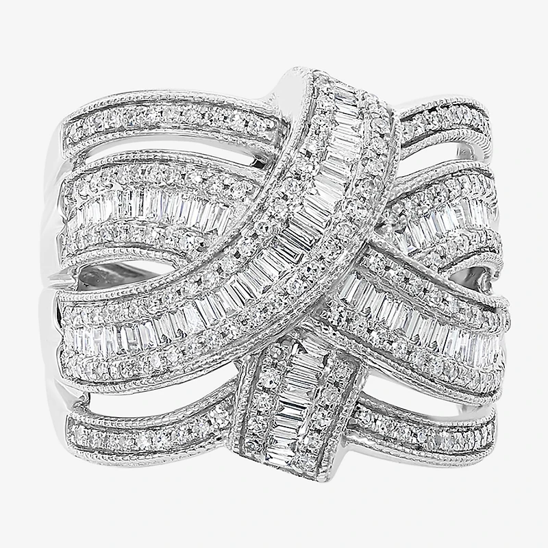 Effy Final Call Womens / CT. T.W. Natural Diamond 14K Gold Crossover Band