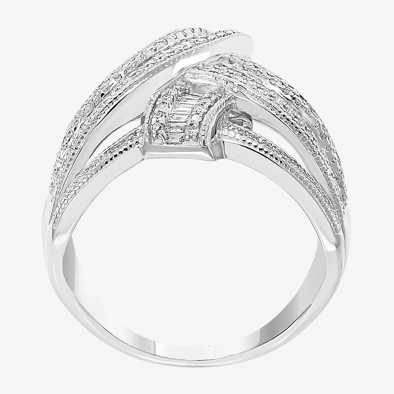 Effy Final Call Womens / CT. T.W. Natural Diamond 14K Gold Crossover Band
