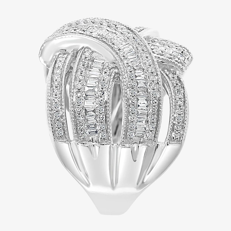 Effy Final Call Womens / CT. T.W. Natural Diamond 14K Gold Crossover Band