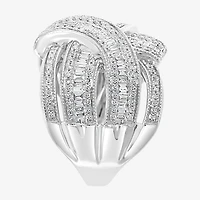 Effy Final Call Womens / CT. T.W. Natural Diamond 14K Gold Crossover Band