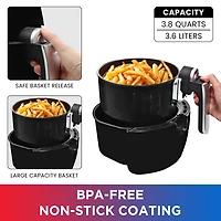 Total Chef Electric Air Fryer- 7 Cooking Presets- Digital Touch Controls