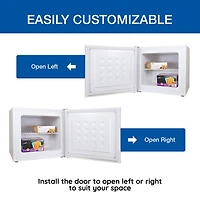 Koolatron Mini Upright Freezer- 1.2 cu ft (34L)- White- Flat Back