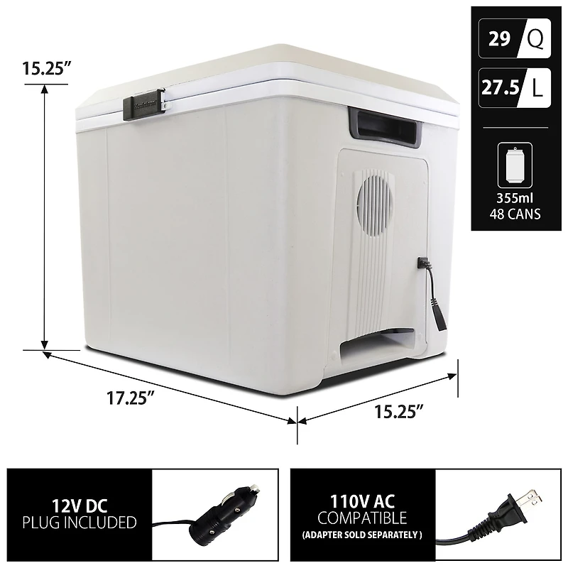 Koolatron Voyager P27 Thermoelectric Iceless 12V Cooler Warmer 27.5L
