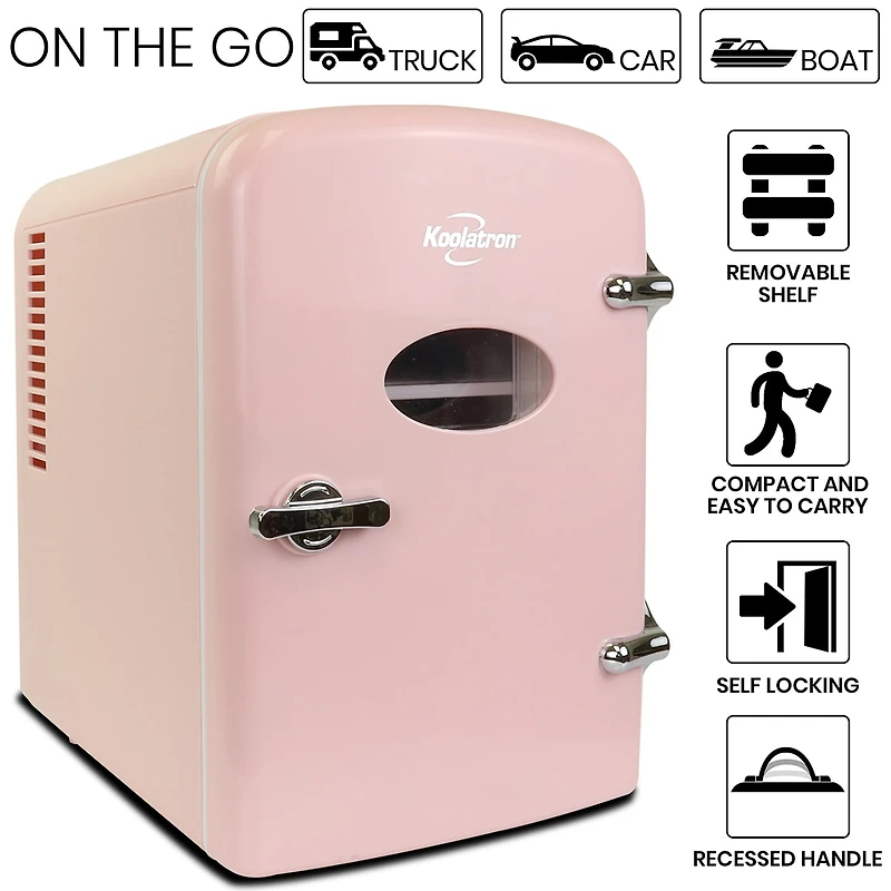 Koolatron 6 Can Retro Portable Mini Fridge