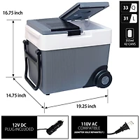 Koolatron Kargo Wheeler Thermoelectric Cooler Warmer 31L