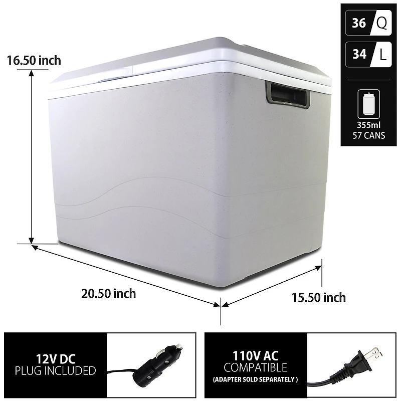 Koolatron Kool Kaddy Thermoelectric Iceless Cooler Warmer 34L