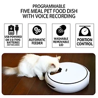 Lentek Programmable Five Meal Pet Dish with Voice Message