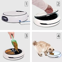 Lentek Programmable Five Meal Pet Dish with Voice Message