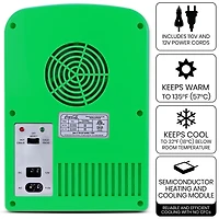 Coca-Cola Sprite 4L Portable Cooler/Warmer 12V AC/DC Mini Fridge