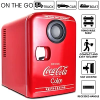 Coca-Cola 4L Mini Fridge/Warmer with Bluetooth Speaker 6 Can