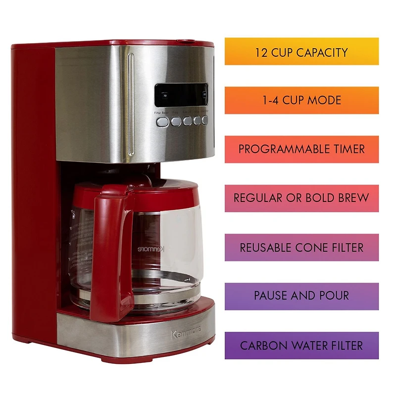 Kenmore® Programmable 12-Cup Coffee Maker, White