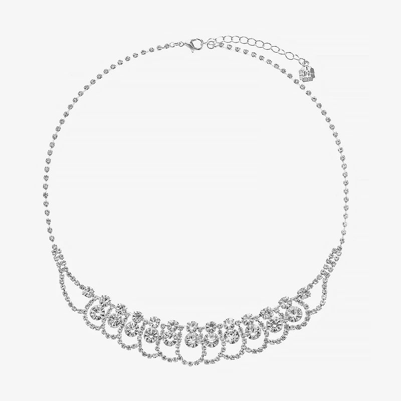 Monet Jewelry Timeless Silver Tone Womens 17 Inch Collar Necklace