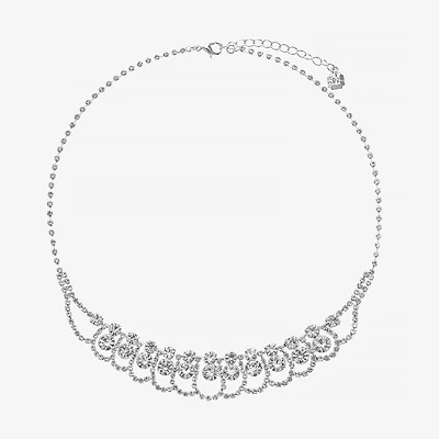 Monet Jewelry Timeless Silver Tone Womens 17 Inch Collar Necklace