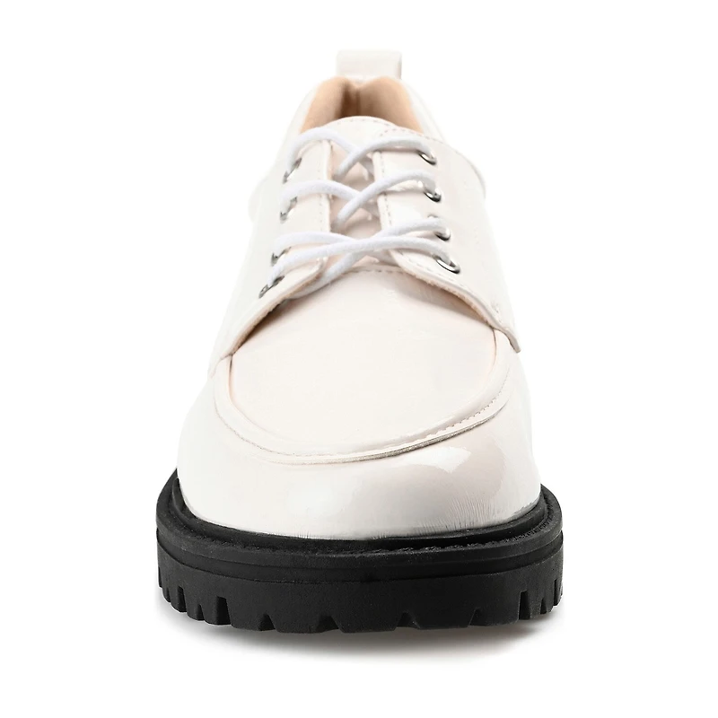 Journee Collection Zina-Wd Womens Moc Closed Toe Oxford Shoes Wide Width