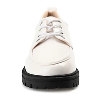 Journee Collection Zina-Wd Womens Moc Closed Toe Oxford Shoes Wide Width