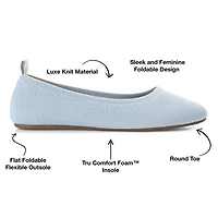 Journee Collection Jersie Womens Round Closed Toe Ballet Flats