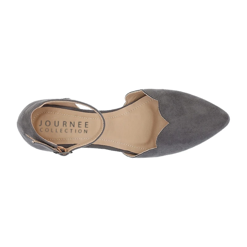 Journee Collection Womens Lana Ballet Flats Buckle Pointed Toe