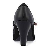 Journee Collection Siri Womens Round Closed Toe Cone Heel Pumps
