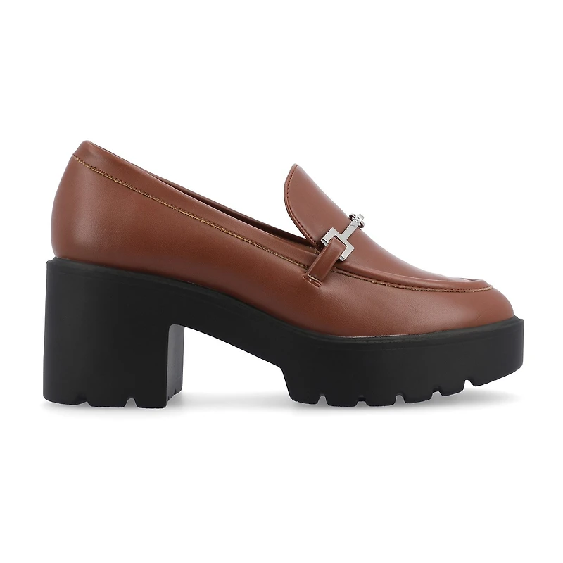 Journee Collection Kezziah Womens Moc Closed Toe Block Heel Pumps