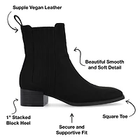 Journee Collection Womens Wrenley Stacked Heel Booties