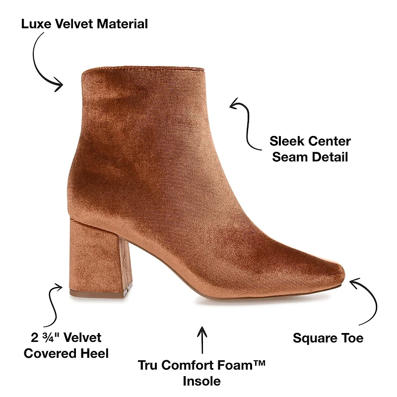 Journee Collection Womens Hazara-Wd Block Heel Booties