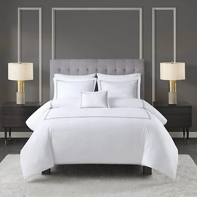 Madison Park Signature 500tc Cotton 4-pc. Embroidered Duvet Cover Set